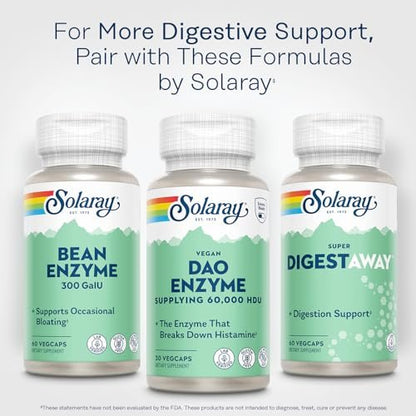 SOLARAY DAO Enzyme - Digestive Enzyme That – Vegan & Gluten Free: Suitable for plant-based diets and those with – Image 2