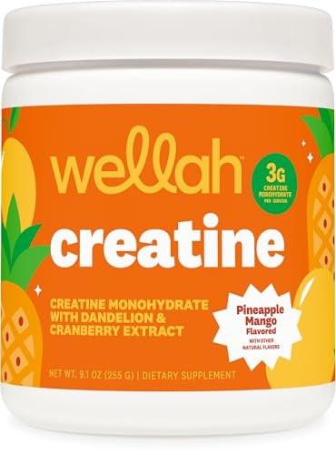 Wellah Creatine for Women - Creatine Monohydrate with Dandelion & Cranberry Extract (50 Servings, Pineapple Mango) - görsel 6