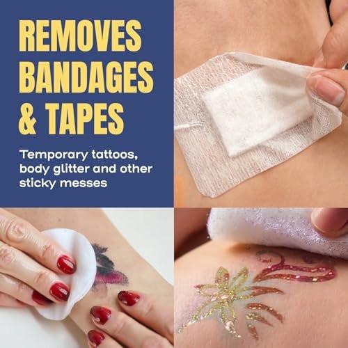 Sting-Free Adhesive Remover - 4 oz Gentle & Pain-Free Bandage, Strong Adhesive Remover - Ideal for Sensitive Skin, Sports Tape, Dialysis Ports, Continuous Blood Glucose Monitoring, Colostomy Bag Care - görsel 12