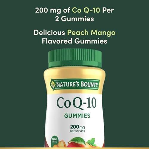 Nature’s Bounty CoQ10 Gummies, Supports Heart Health, CoQ10 200mg, Peach Mango Flavor, 100 Count - görsel 6
