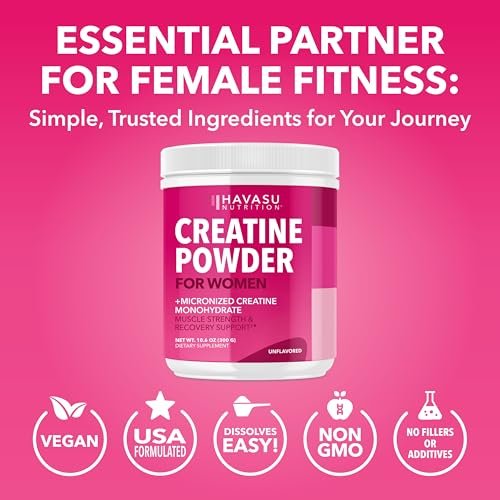 Creatine for Women - Formulated for Women - 3g Micronized Creatine Monohydrate Per Serving to Support Energy, Lean Muscle Mass, and Mental Clarity - Unflavored, Vegan, Non-GMO, 100 Servings - görsel 6