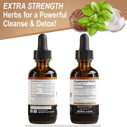 ParaGuard Cleanse Liquid Organic Detox - Organic Intestinal Guard Formula Supplement for Humans with Black Walnut Wormwood Clove & Oregano Tincture - Natural Herbal Intestine Body Gut Cleanser 2 oz