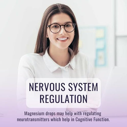 (2 Pack) Magnesium Glycinate Liquid Drops 500mg, with Vitamin B6, Ashwagandha, L-Theanine, Chamomile, Magnesium Glycinate Supplement High Absorption for Sleep, Stress, Energy - Pomegranate Flavor