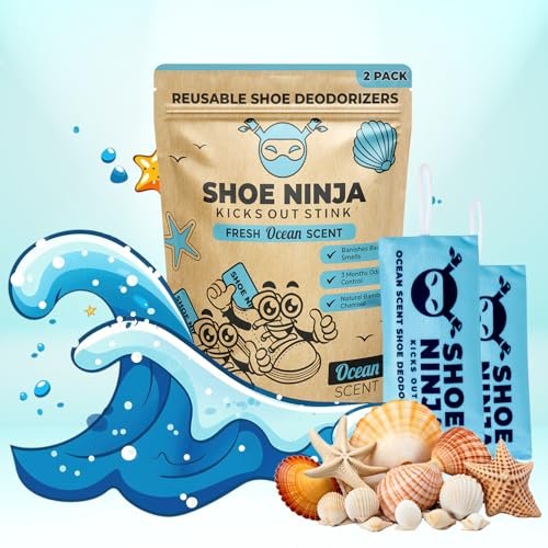 Shoe Ninja Shoe Deodorizer - Shoe Odor Elimination with Activated Charcoal, Versatile and Reusable Shoe Smell Remover, Boxing Glove Deodorizer, and Shoe Freshener, Great for Sports - 1 Pack Count of 2 - görsel 2