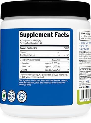 Nutricost BCAA Powder 2:1:1 (Peach Pear, 30 Servings) - Branched Chain Amino Acids - görsel 10