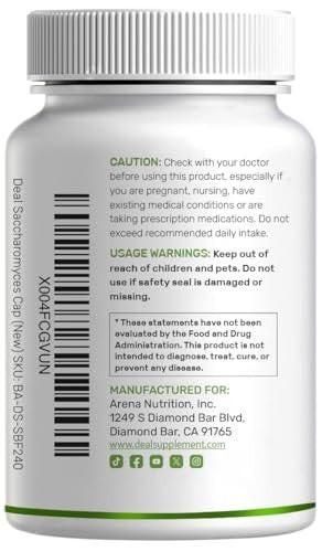Saccharomyces Boulardii Probiotics + FOS Supplement, 10 Billion CFU, 240 Veggie Capsules – Probiotic & Prebiotic for Women & Men – Gut, Immune & Digestive Health Support – Non-GMO - görsel 11