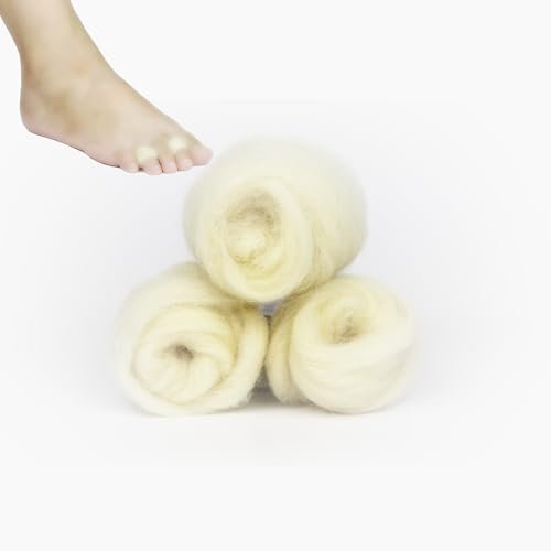 Lambs Wool Padding for Toes and Feet - Corn Cushion Pads, Blister Prevention, Bunions Callus Protection - Soft Feet Cushion Toe Separator Lambswool for Pointe Shoes - 1 PC, 5/8 Ounces - görsel 8