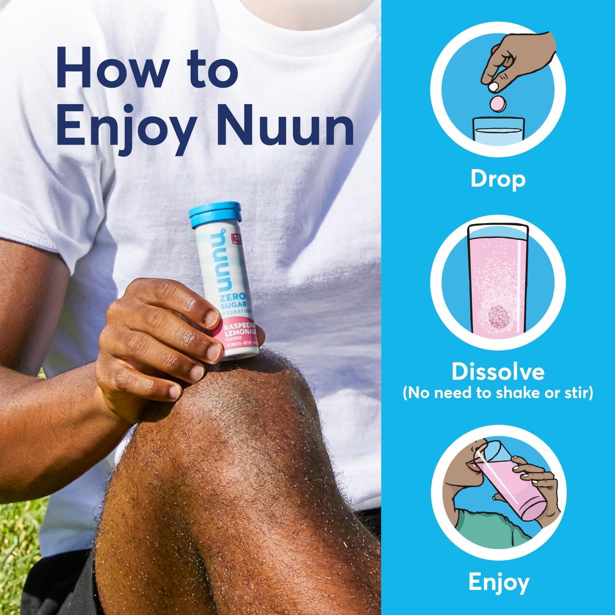 Nuun Immunity Electrolyte Tablets with Vitamin D, C, E, & A, Ginger, Elderberry, Magnesium & 4 Other Essential Electrolytes, Vegan, Blueberry Tangerine & Orange Citrus, 4 Pack (40 Servings Total) - görsel 11