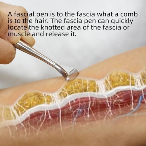 NHO 2-in-1 Acupuncture Pen, Fascia Blaster for Pain Relief, Stainless Steel Gua Sha Scraper & Acupressure Massage Pen, Dual-Ended Fascia Release Tool for Muscle, Neck, Face, Plantar Fasciitis Relief - görsel 15