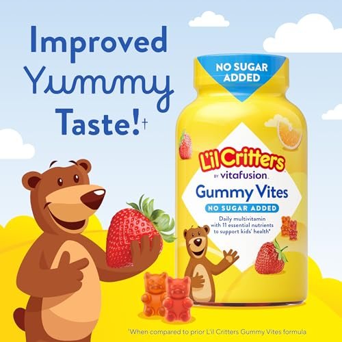 L'il Critters Kids Multivitamin Gummies | 100 Count | Gummy with Vitamins A, C, D, E | Assorted Fruit Flavors | No Sugar Added | Gluten Free Children's Supplement - görsel 13