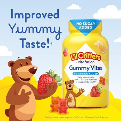 L'il Critters Kids Multivitamin Gummies | 100 Count | Gummy with Vitamins A, C, D, E | Assorted Fruit Flavors | No Sugar Added | Gluten Free Children's Supplement