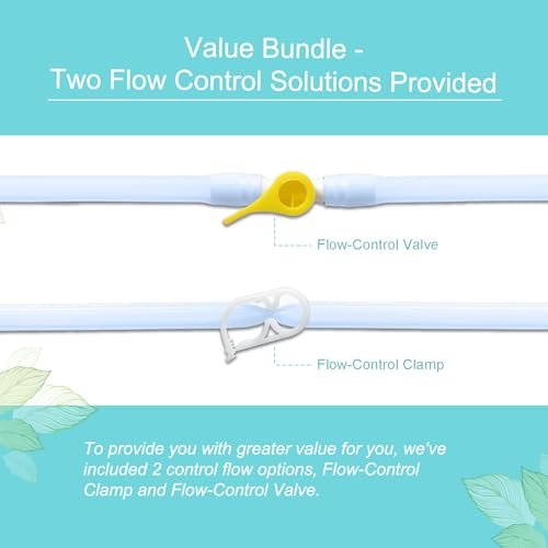 EUKESTON Enema Kit Replacement Part - 6.6ft Silicone Hose With 6 Tips, Controllable Water Flow Valve, Clamp - Colon Cleansing Accessories for Coffee Enema and Douche Bag Kit - görsel 10