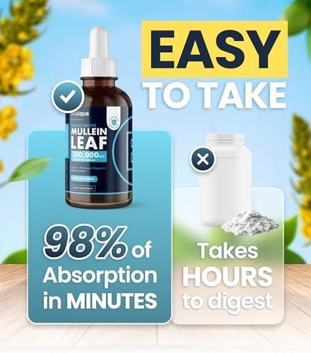 Balance Bioliqua Mullein Drops for Lungs - High Strength of 150,000mg per 4fl oz Tincture - 120 Servings at 1,250mg per Dose – Image 11