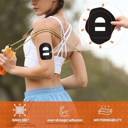 Omnipod 5 Adhesive Patches 30pcs - Waterproof Overpatches With Strap Pre-Cut Sweatproof Sensor Tape (Black) - görsel 3