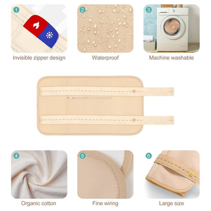 Castor Oil Pack Wrap, Castor Oil Wrap for Stomach, Liver Detox, Belly & Entire Body, Hot/Cold Compress Pads