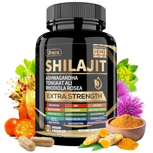 Uheco Shilajit Supplement, 19 in 1 Shilajit Capsules with Sea Moss, Ashwagandha, Tongkat Ali, Fulvic Acid Capsules - 90 Count - görsel 4