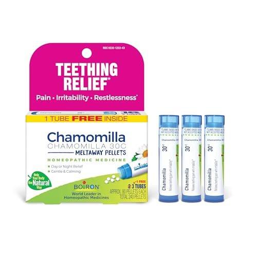 Boiron Chamomilla 30C Homeopathic Medicine for Teething Relief, Pain, Irritability, and Restlessness - 3 Count (240 Pellets) - görsel 10