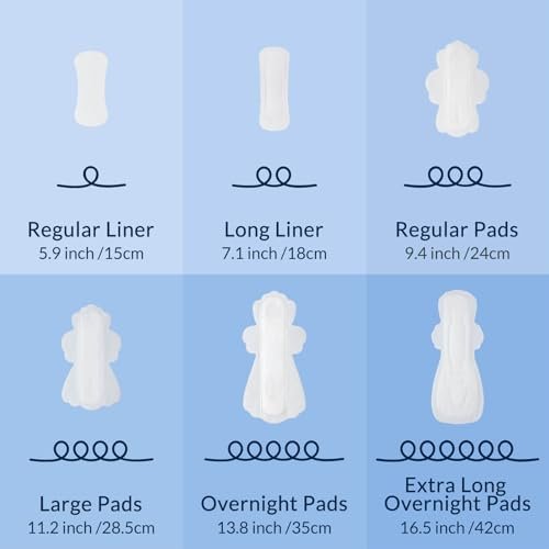 100% Large Organic Pads for Women, Ultra Thin Heavy Flow Sanitary Napkins with Wings, Unscented Cotton Pads, Super Absorbency Feminine Extra Coverage Menstrual Period Pad (Large, Size 4, 48ct) - görsel 13