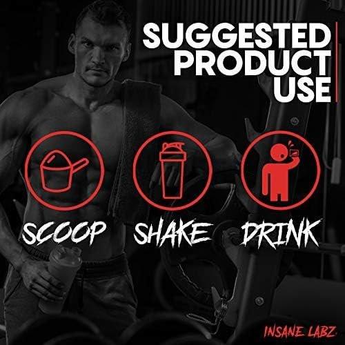 Insane Labz Psychotic Black Edition Mid Stimulant Pre Workout Powder, Energy Focus Pumps, Loaded with Creatine Beta Alanine Taurine Fueled by AMPiberry, 35 Servings (Citrus Grapefruit) - görsel 6