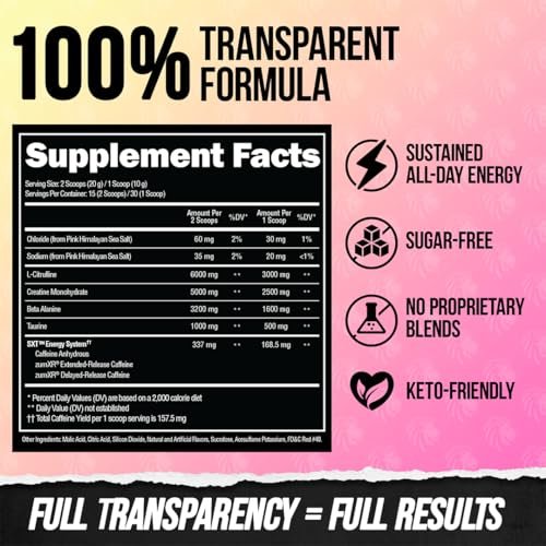 ALPHA LION Core Pre Workout with Creatine for Performance, Beta Alanine for Muscle, L-Citrulline for Pump & Tri-Source Caffeine for Sustained Energy (30 Servings, King Lemonade Flavor) - görsel 5