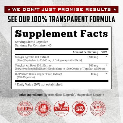 Old School Labs Testosterone Supplement for – Servings: 60 servings (2 capsules per serving) – Image 9