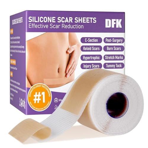 Silicone Scar Sheets, Silicone Scar Tape (1.6"x 118" Roll-3M), Reusable Professional Scar Silicone Strips, Soft Silicone Scar Sheets for Surgical Scars, Keloid, Acne Scars, Burn Scar, C-Section - görsel 7
