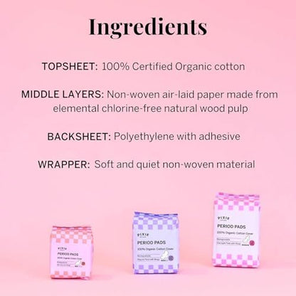 Pixie Organic Cotton Ultra Thin Overnight – Compostable & Biodegradable: Made from plant-based materials that – Image 5