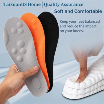 Insoles for Men and Women Cloud Like Sole Inserts with Arch Support Memory Foam (US-Men-6.5-11)