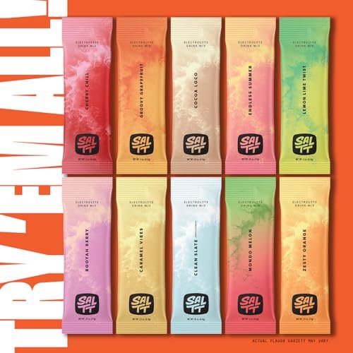 SALTT Electrolytes Powder Packets, All Things Mixed Variety Pack (15 Packets) - Magnesium, Potassium, Sodium, Trace Minerals - Vegan & Gluten Free - Travel Essentials - Made in USA - görsel 8