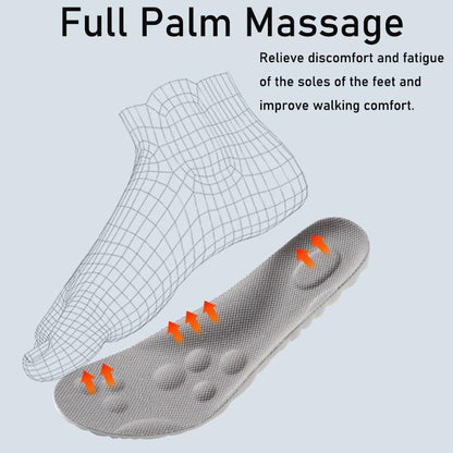 2 Pairs 4D Cloud Technology Insole - Super Soft Comfort Insoles, Soft Foot Protection Cloud Feeling Insole, U-Shape Memory Foam Insoles (Black, Men: US 8-11)