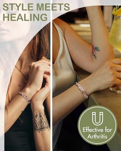Feraco Pure Copper Bracelets for Women, – Design: Infinite clover motif – Image 13
