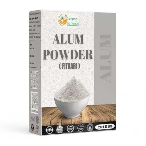 Herbs Botanica Alum Powder, Potassium Alum Fitkari Granulated Powder, Natural and Pure, 2 oz – No Additives, Multi-Use Baking & Household Essential Pure - görsel 1