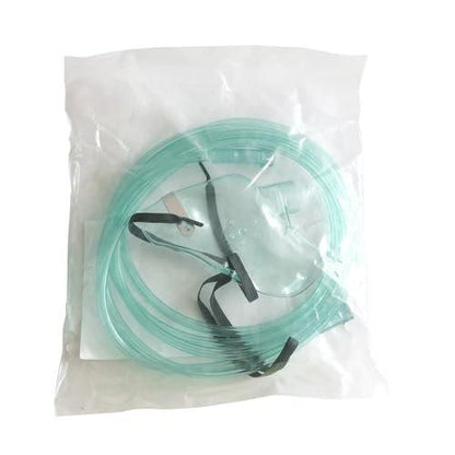 DWCHECK 3 Pack Oxygen Mask for Face Adult with 7 Ft Tube, Adult Oxygen Mask with Adjustable Elastic Strap, DEHP Free and Latex Free Material - Adult Elongated XL, Green