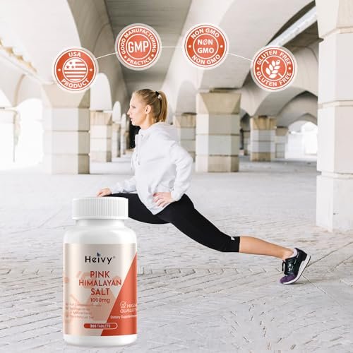 Heivy Pink Himalayan Salt Tablets 1000mg - – Convenient Tablet Form: No need to measure powders or dissolve – Image 3
