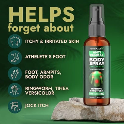 Body Spray with Tea Tree Oil | – Antifungal Action: Effectively targets and helps eliminate fungi responsible for – Image 2