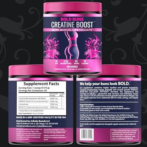 Bold Buns Creatine for Women – Supplement – Size: 12.7 Ounce (Pack of 1) – Image 16