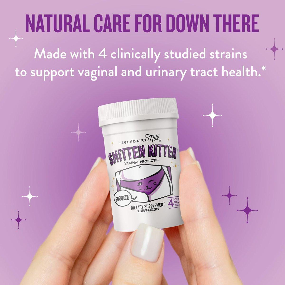 Legendairy Milk Smitten Kitten™ - Vaginal Probiotics for Women - Clinically-Studied Probiotics Lactobacillus Reuteri for Women's Vaginal Health - Supports pH Balance, Flora & Urinary Tract Wellness - görsel 5