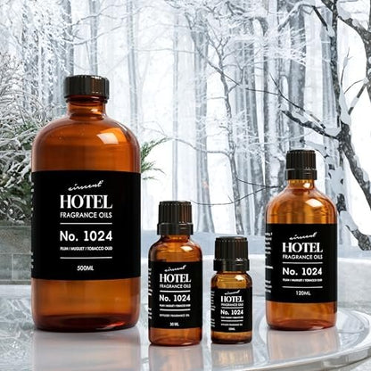 AirScent Hotel Diffuser Oil No. 1024 Inspired by JW M Hotel - Plum Muguet Tobacco Oud - Hotel Scent Dupe - Premium Fragrance Oil for Ultrasonic and Waterless Diffusers and Crafting - 10 ml, 0.34 fl oz