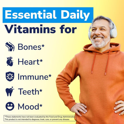 Vitalibre Vitamin D3 K2 Supplement, 10000 IU D3 / 200 mcg K2 MK7, Calcium Absorption, Bone, Heart, Immune & Mood Support, Enhanced Absorption, No Soy, Easy to Swallow, 60 Softgels