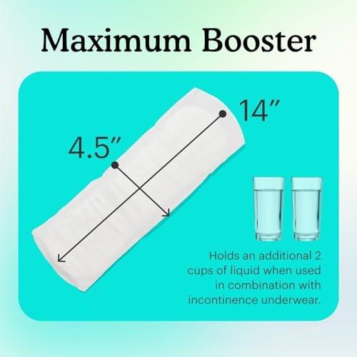 Because Maximum Incontinence Booster Pads, Adult Diaper Doubler Adds 2 Cups of Extra Absorbency, Discreet, Soft Leak Protection for Men & Women, Fits Inside Disposable Underwear, 20 Count - görsel 9