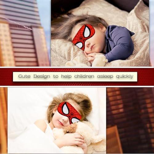 Cute Silk Sleep Mask, 2PACK Kids Eye Mask with Lightweight Adjustable Strap for Sleeping Boys Girls Women Men Travel Party Supplies - görsel 4