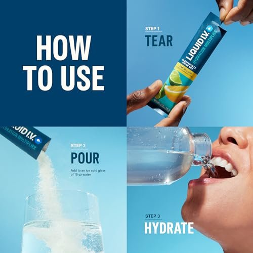 Liquid I.V.® Hydration Multiplier Sugar-Free + Energy - Strawberry Kiwi | Electrolyte Powder Drink Mix | 1 Pack (14 Servings) - görsel 1