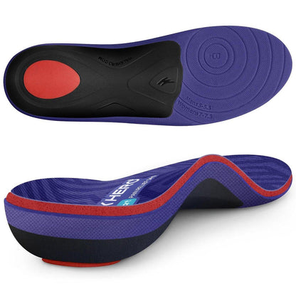 WalkHero Plantar Fasciitis Insoles Pain Relief - Arch Support Inserts, Total Support, Flat Feet Orthotic Insoles for Standing All Day and Lasting Comfort Mens 6-6.5 | Womens 8-8.5