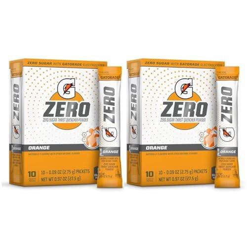 First Leaf G Zero Powder Packets with Electrolytes, Vitamins and No Sugar, 20 Count (Pack of 2) (20 Packets, Orange) - görsel 2