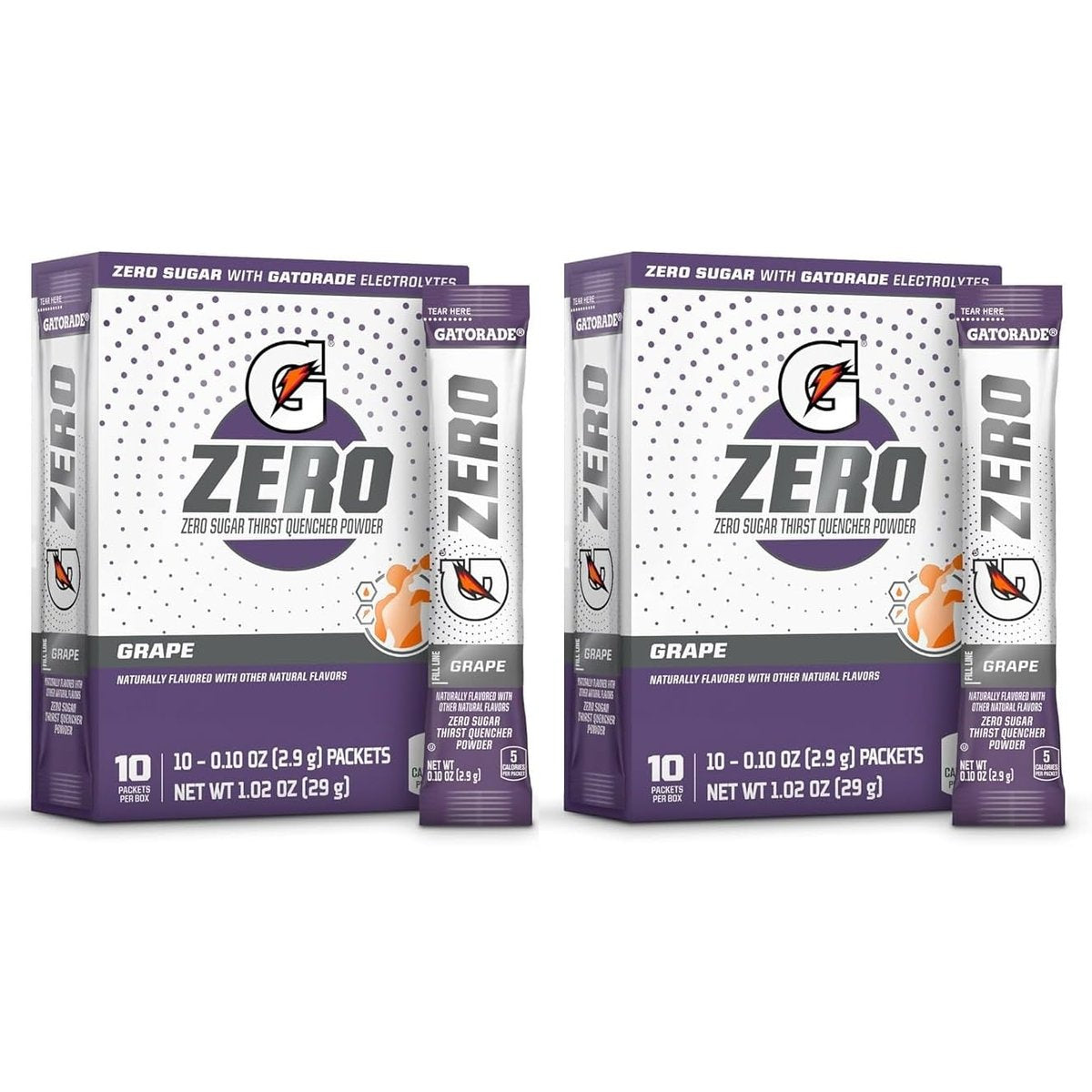First Leaf G Zero Powder Packets with Electrolytes, Vitamins and No Sugar, 20 Count (Pack of 2) (20 Packets, Grape) - görsel 1