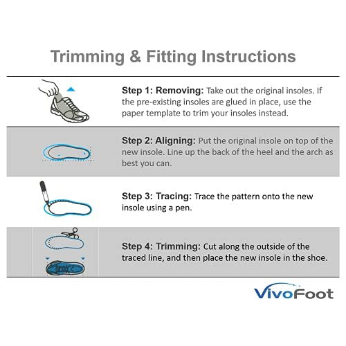 VivoFoot 2 Pair Memory Foam Shoe Insoles for Men & Women, 4D Cloud Cushion Support, Soft Comfort Inserts for Standing All Day Walking, Shock Absorption Trim to Fit (Men 7-11, Black) - görsel 4