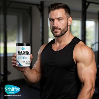 Creatine Monohydrate Powder 500g – Supports Muscle Growth, Strength & Cognitive Function*, 5g per Serv - 100 Servings, Pure Micronized Creatine for Enhanced Performance, Unflavored, 17.9 oz