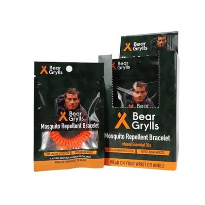 Bear Grylls Mosquito Repellent Bracelets for Adults & Kids - Natural DEET-Free Bands, Individually Wrapped (10 Count)