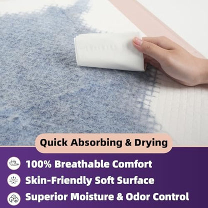 MKISS Disposable Bed Pads 30" x 36" (30 Count) - Heavy Duty Absorbent Incontinence Underpad, XL Leakproof Protector for Adults, Pets, and Babies