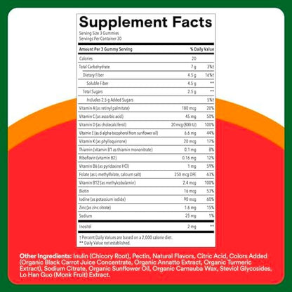 SmartyPants Kids Multivitamin & Fiber – Prebiotic Fiber for Digestion: Added prebiotic fiber helps nourish – Image 2